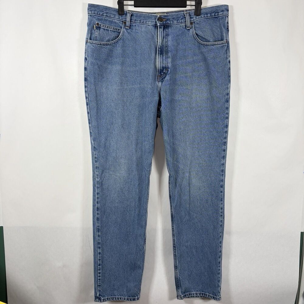 L.L Bean Classic Fit Jeans Mens 40x34 (38x33 Actual) Light Wash Tapered Leg